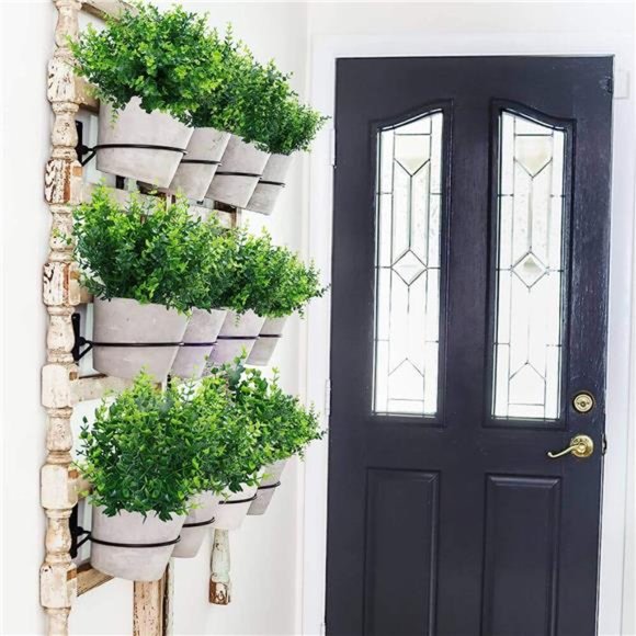 10 Pack Artificial Boxwood Stems for Outdoors No Fading Plastic Faux Plants - Picture 6 of 7